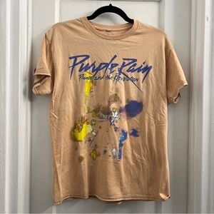 PURPLE RAIN ☔️ PRINCE GRAPHIC TEE ORIGINAL, creamsicle orange/peach size M